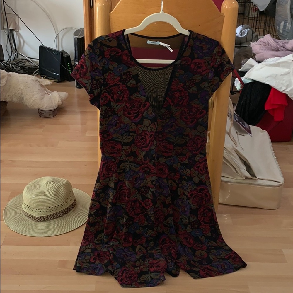 Kimchi blue L velvet and mesh dress